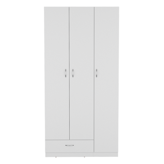 Armario Z-90, Blanco, con amplios espacios y entrepaños para organizar