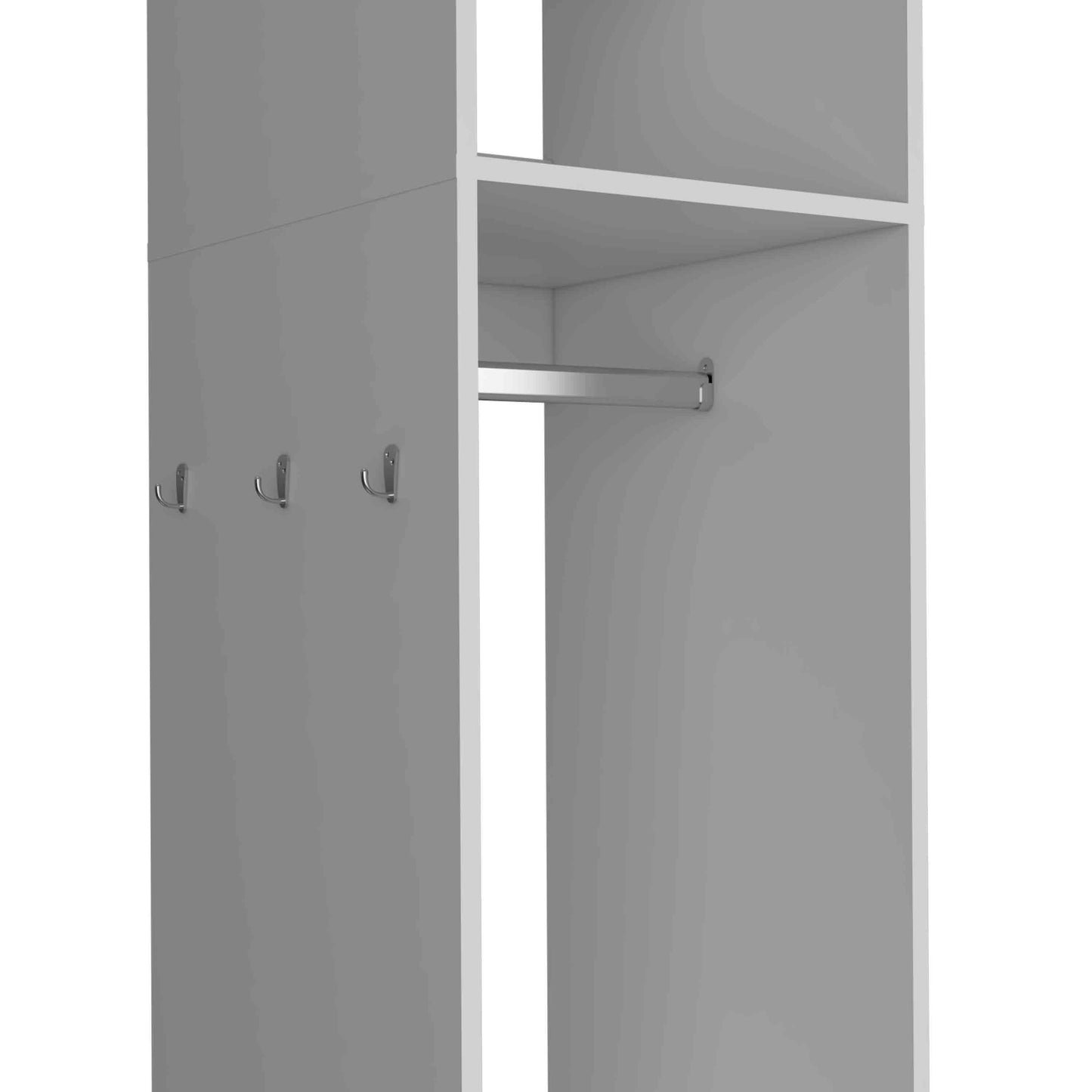 Closet Custer Blanco Con Espejo Y Variedad De Entrepaños