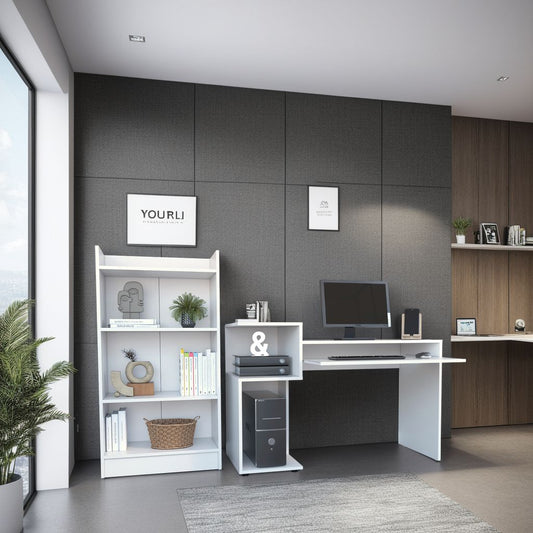 Combo Para Oficina Izan, Blanco, Incluye Escritorio y Biblioteca