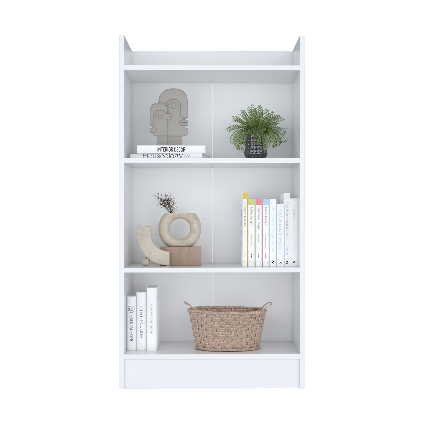 Combo Para Oficina Izan, Blanco, Incluye Escritorio y Biblioteca