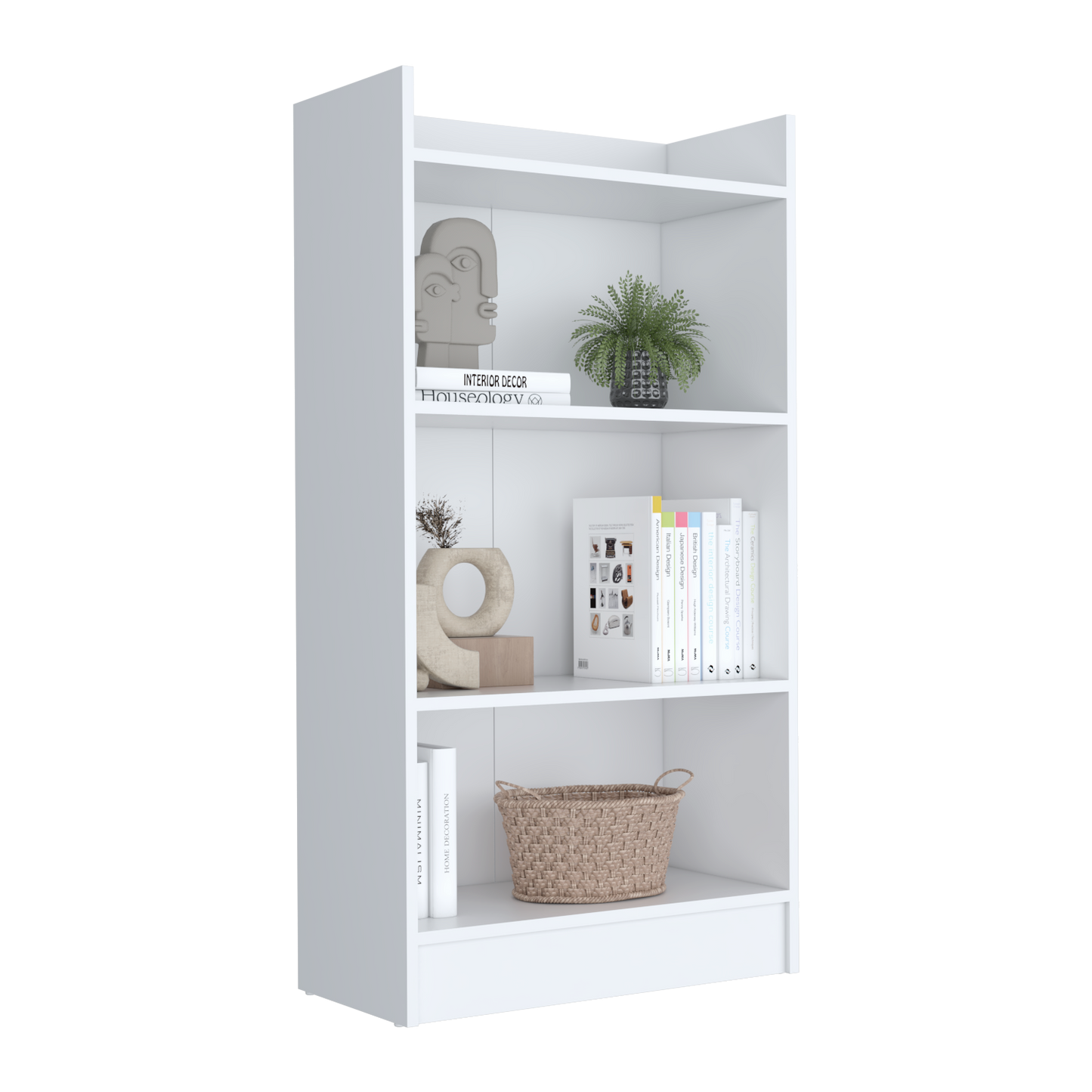 Combo Para Oficina Izan, Blanco, Incluye Escritorio y Biblioteca