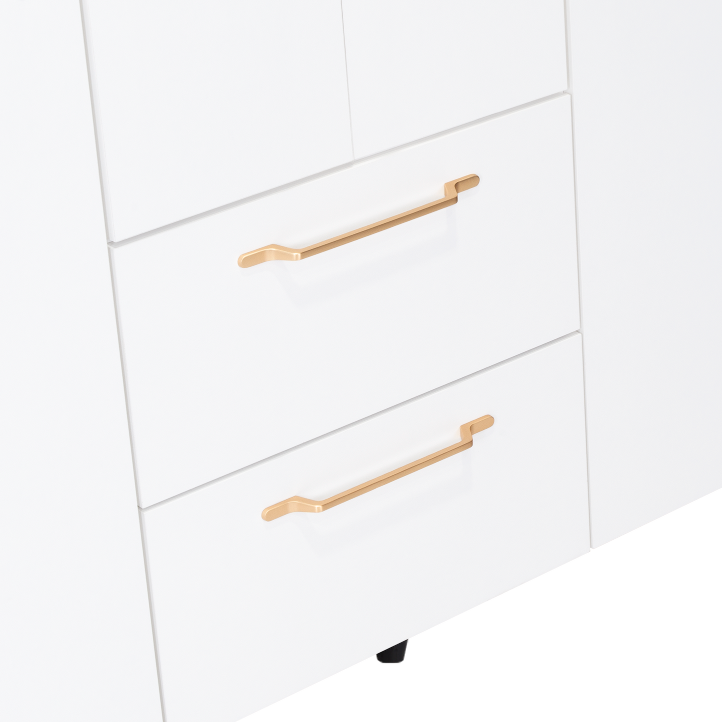 Closet Eco Golden, Blanco y Dorado, Variedad de Entrepaños y Cuatro puertas Abatibles