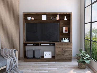 Estante Tv 55", FM Furniture Furniture 041C, Café Oscuro
