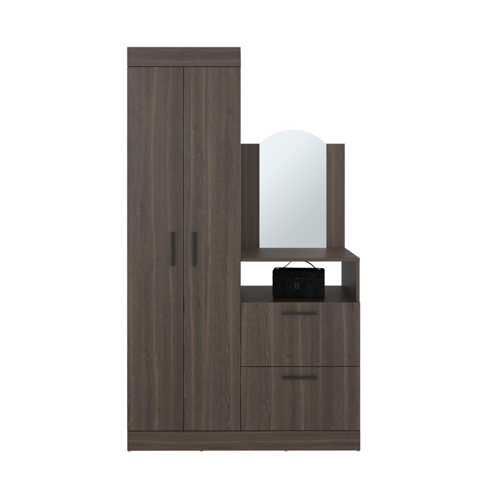Closet Comoda Praga Tres Puertas Un Cajon, Milan, con diseño moderno incluye Espejo