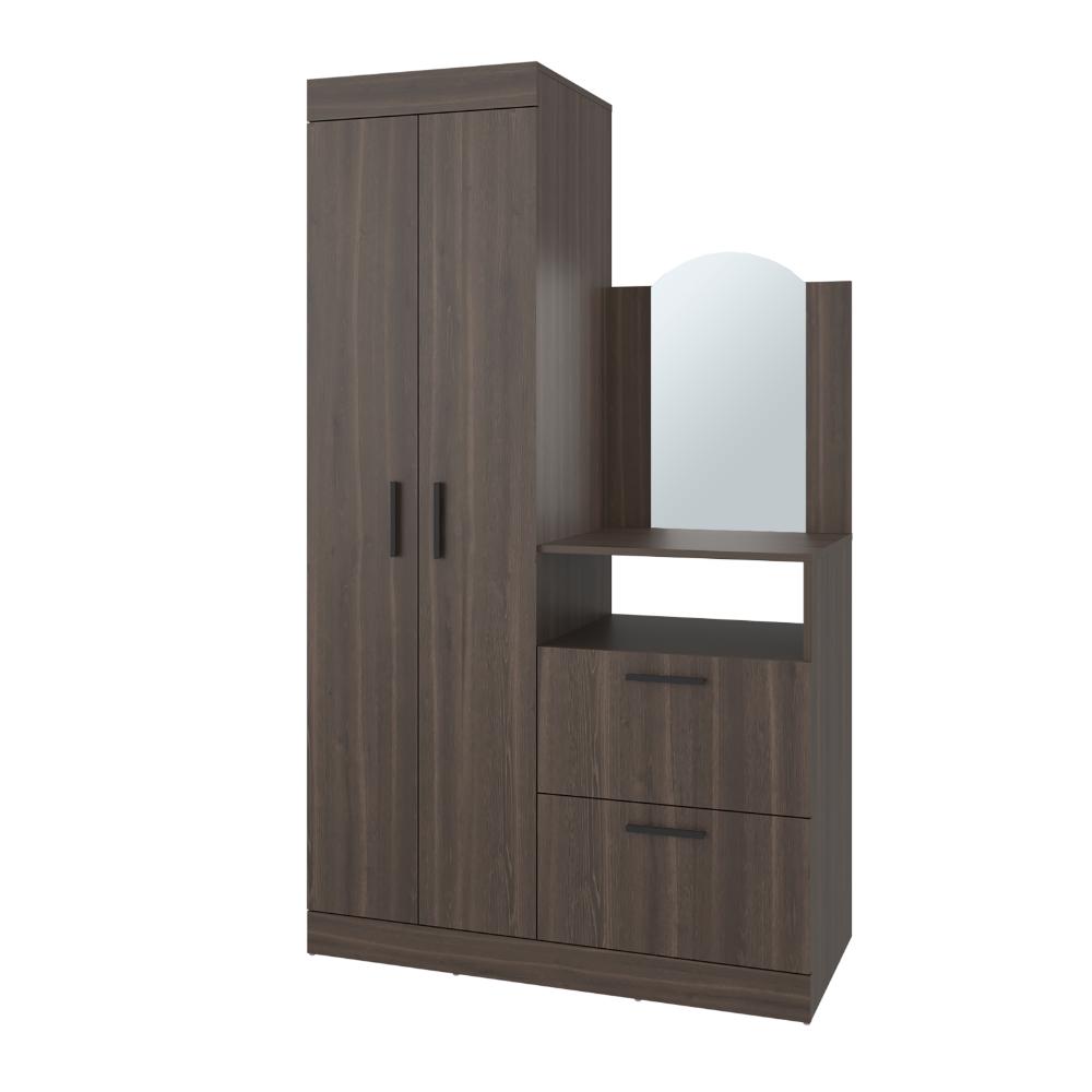 Closet Comoda Praga Tres Puertas Un Cajon, Milan, con diseño moderno incluye Espejo