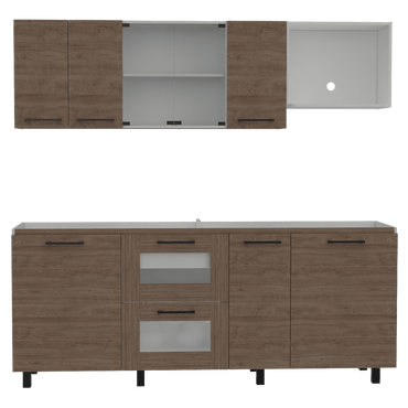 Cocina Integral Karlot Color Miel y Blanco Para Cocina.