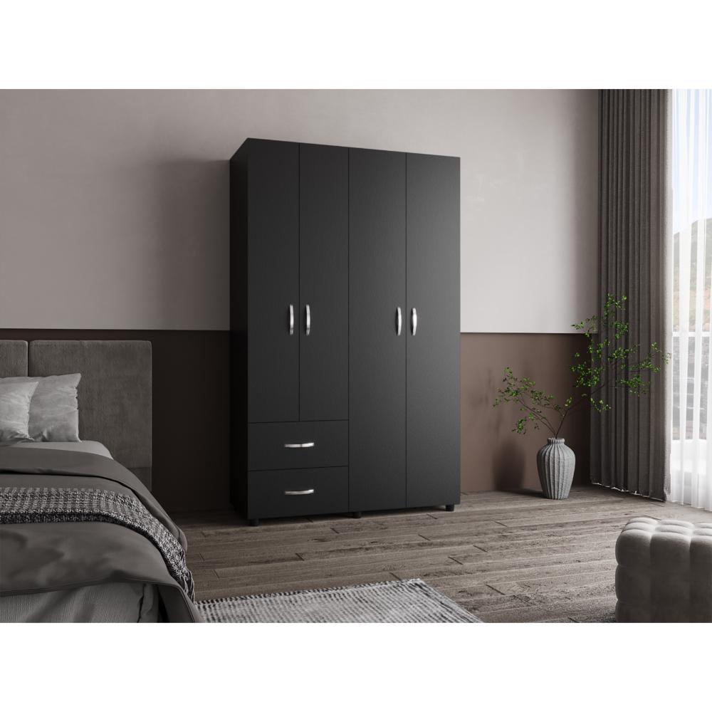 Closet Barin 120, Wengue, con cajones de gran capacidad para su almacenamiento