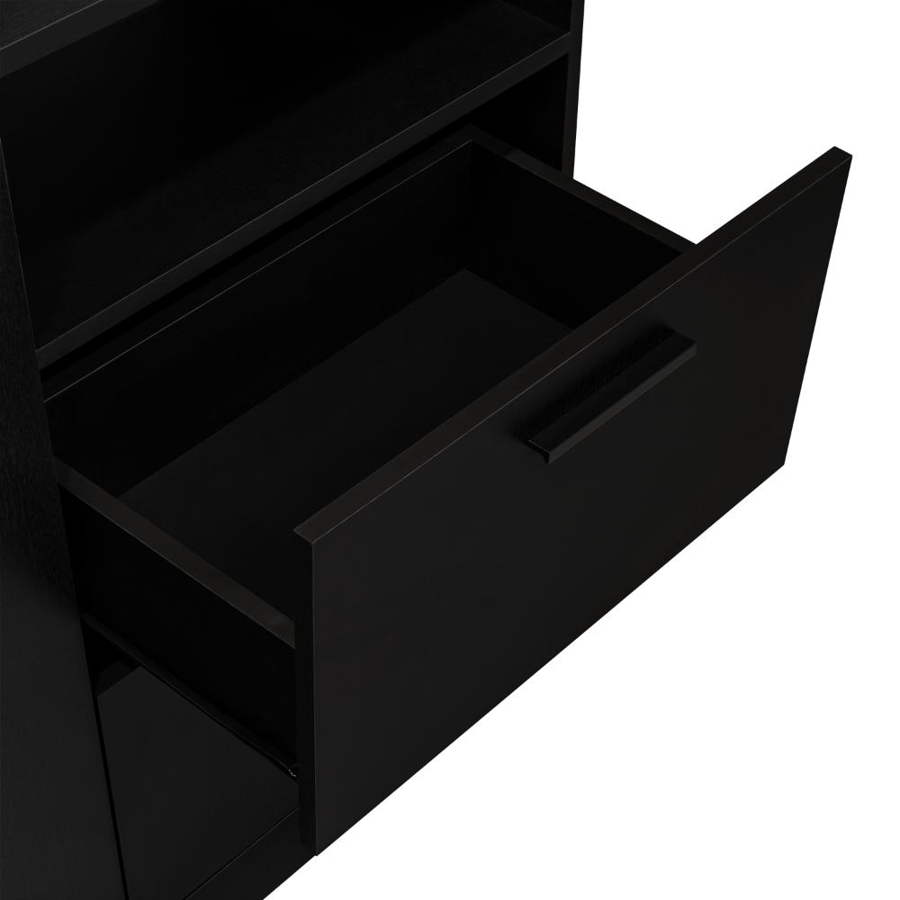 Closet Comoda Praga Tres Puertas Un Cajon, Wengue, con diseño moderno incluye Espejo