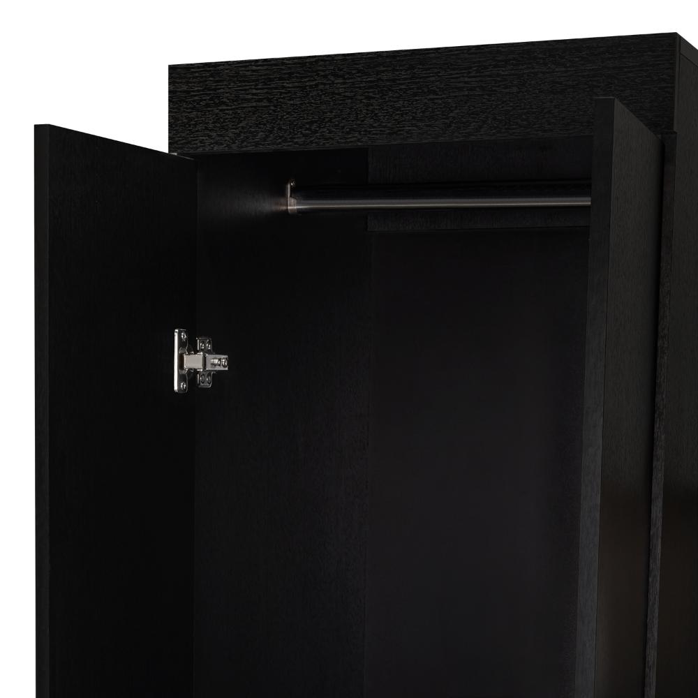 Closet Comoda Praga Tres Puertas Un Cajon, Wengue, con diseño moderno incluye Espejo