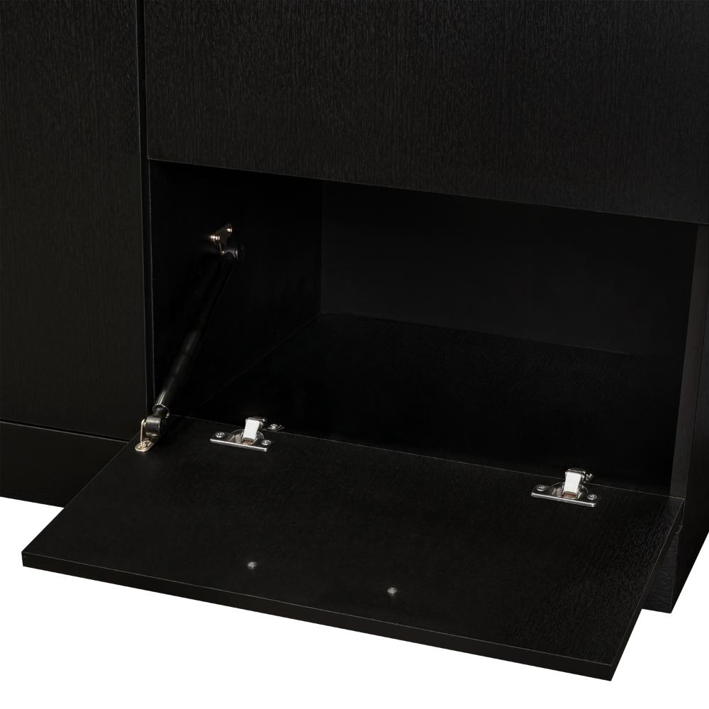 Closet Comoda Praga Tres Puertas Un Cajon, Wengue, con diseño moderno incluye Espejo