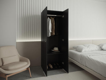 Closet Colgador Dos Puertas, Negro