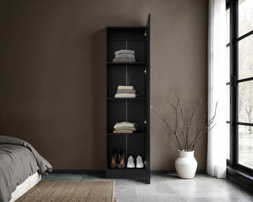 Closet Auxiliar Praga, Wengue, incluye espejo y es de facil instalación