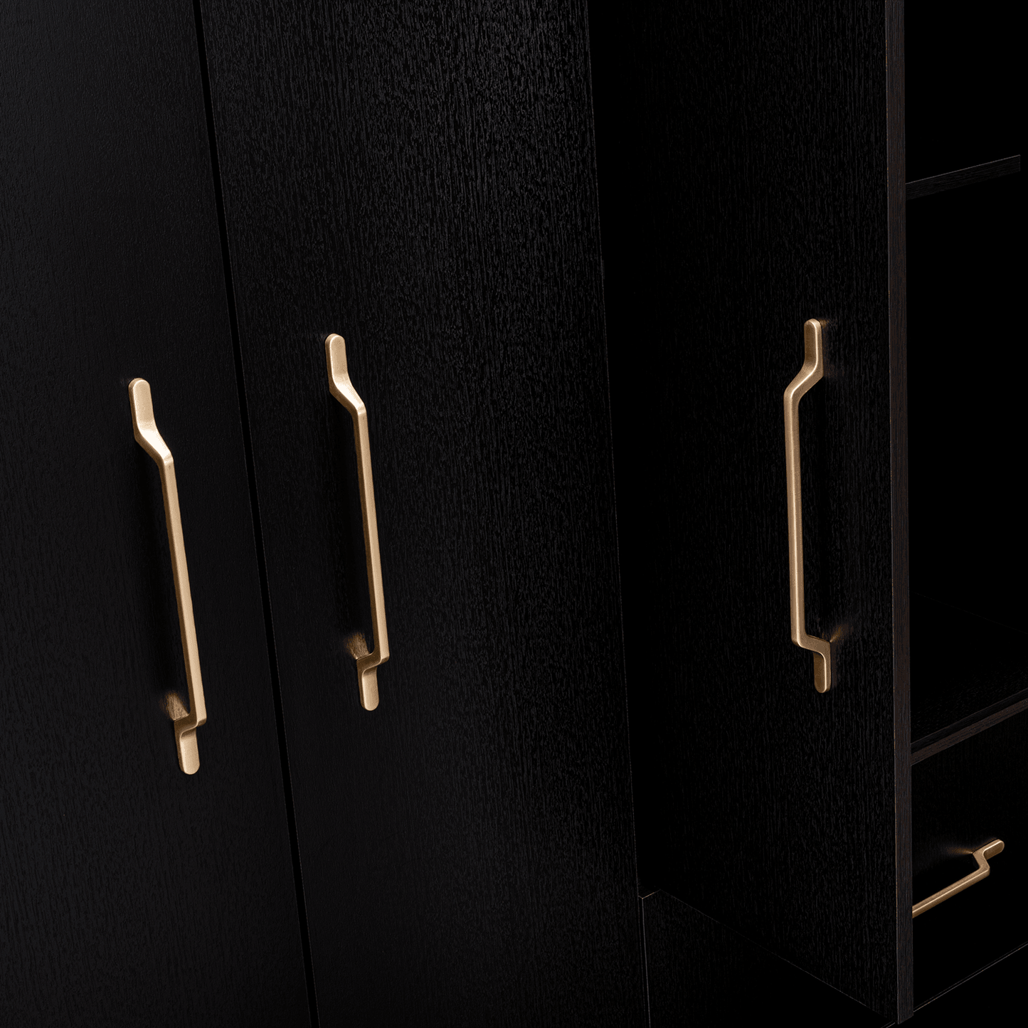 Closet Golden, Wengue, Variedad de Entrepaños y Seis Puertas Abatibles