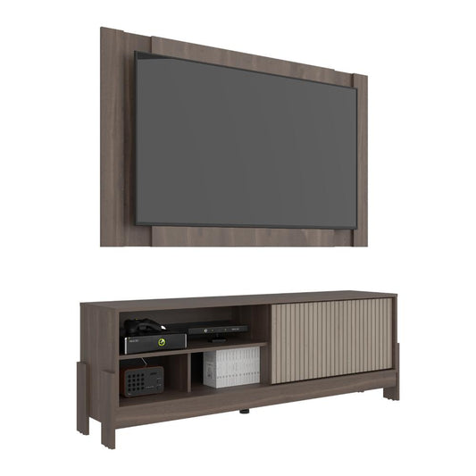 Mesa Para Tv Odell, Milan y Roble Natural, Para Televisor desde 50" a 65"