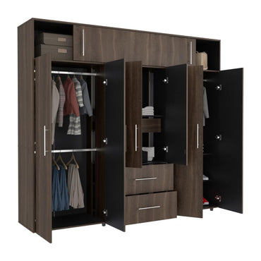 Closet Montano 230, Milan y Wengue, de dos puertas corredizas