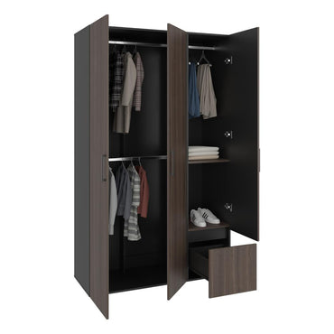 Closet Kenvil, Milan y Wengue, con un cajon y tres puertas