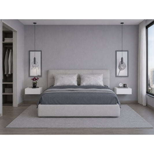 Velador Milano Flotante Un Cajón, Blanco