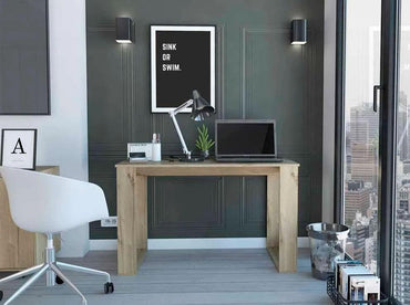 Escritorio OvieDuna, con mesa lisa de amplio espacio de trabajo