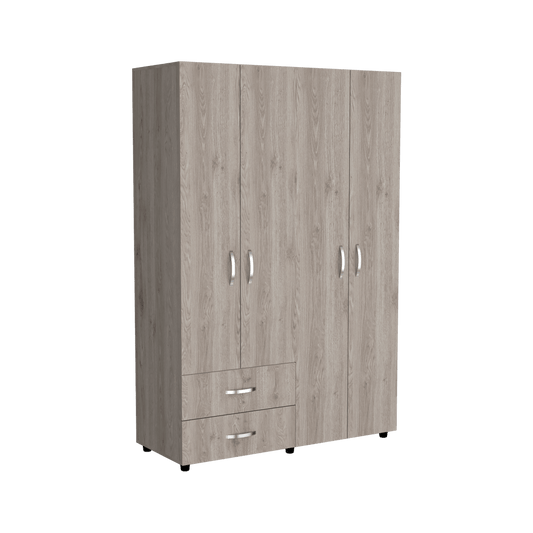 Closet Cuatro Puertas Dos Cajones FM 019C, Humo