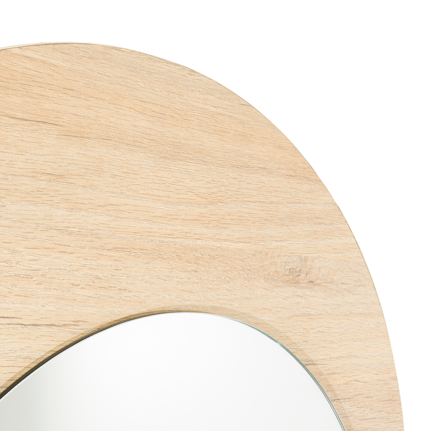 Espejo Ovalado Ary 60, Con Marco Madera