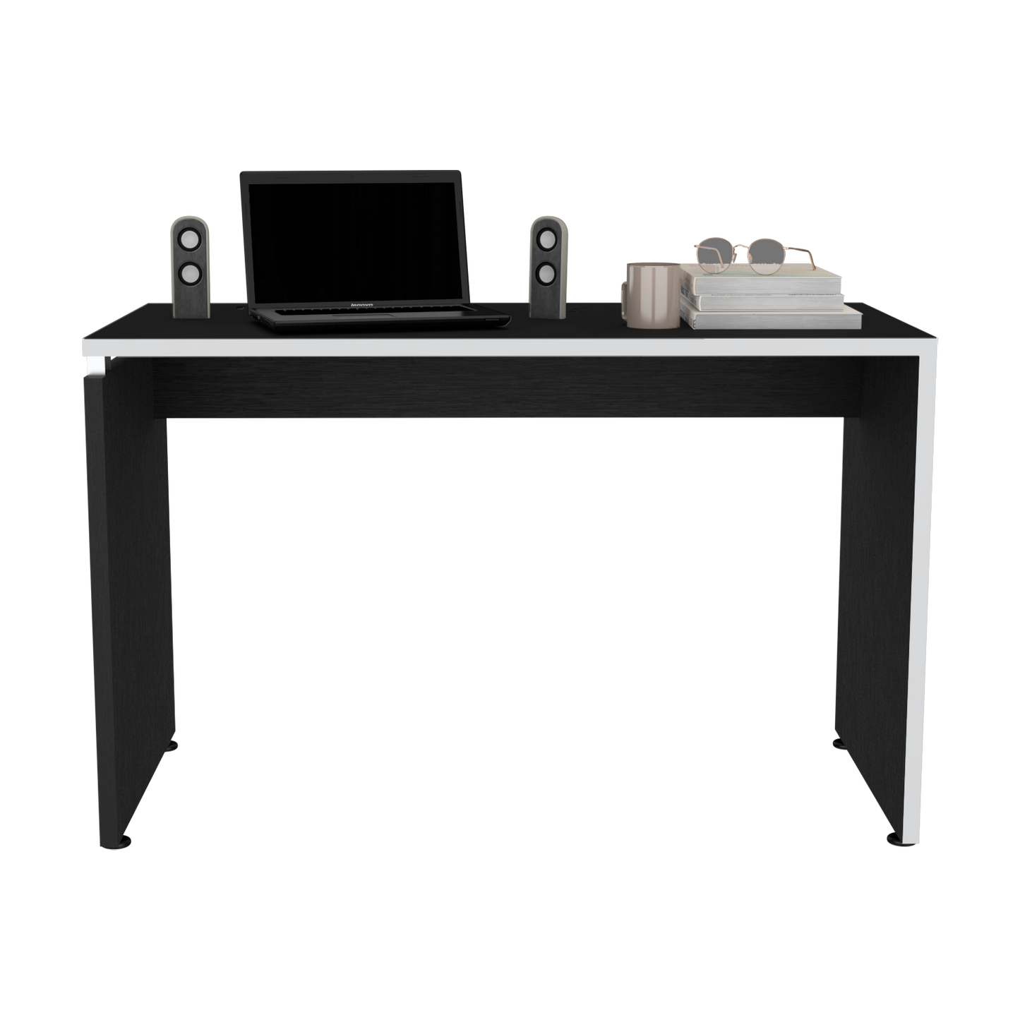 Escritorio Rookie, Blanco y Wengue, amplio espacio de trabajo