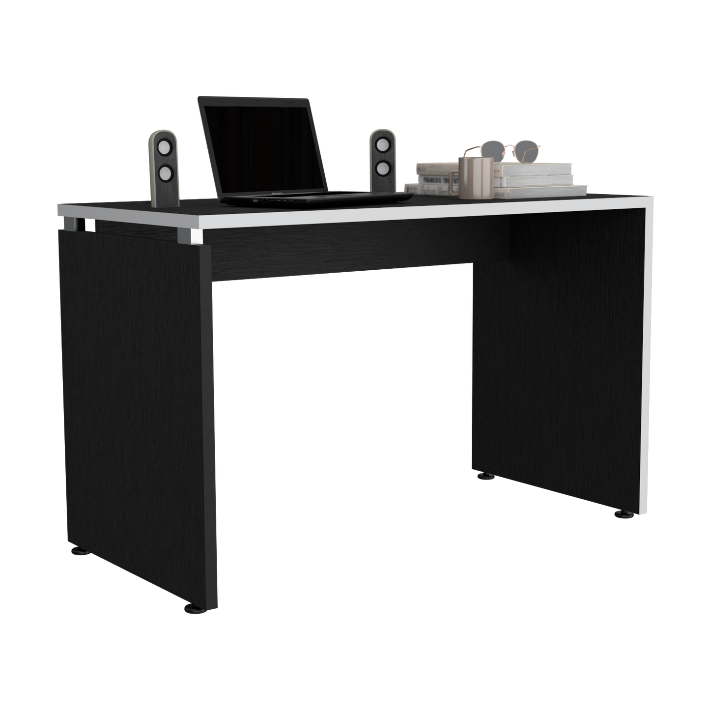 Escritorio Rookie, Blanco y Wengue, amplio espacio de trabajo