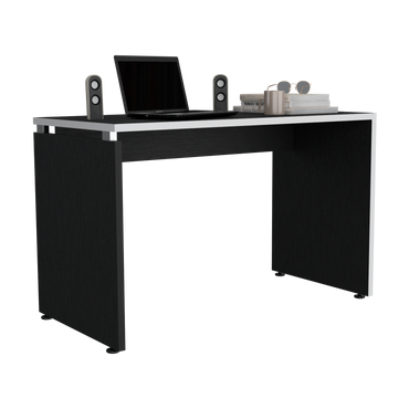 Escritorio Rookie, Blanco y Wengue, amplio espacio de trabajo