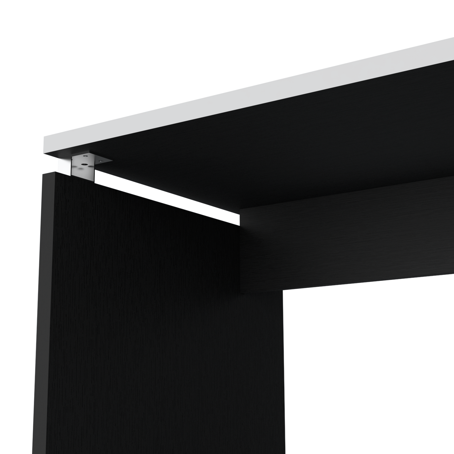 Escritorio Rookie, Blanco y Wengue, amplio espacio de trabajo