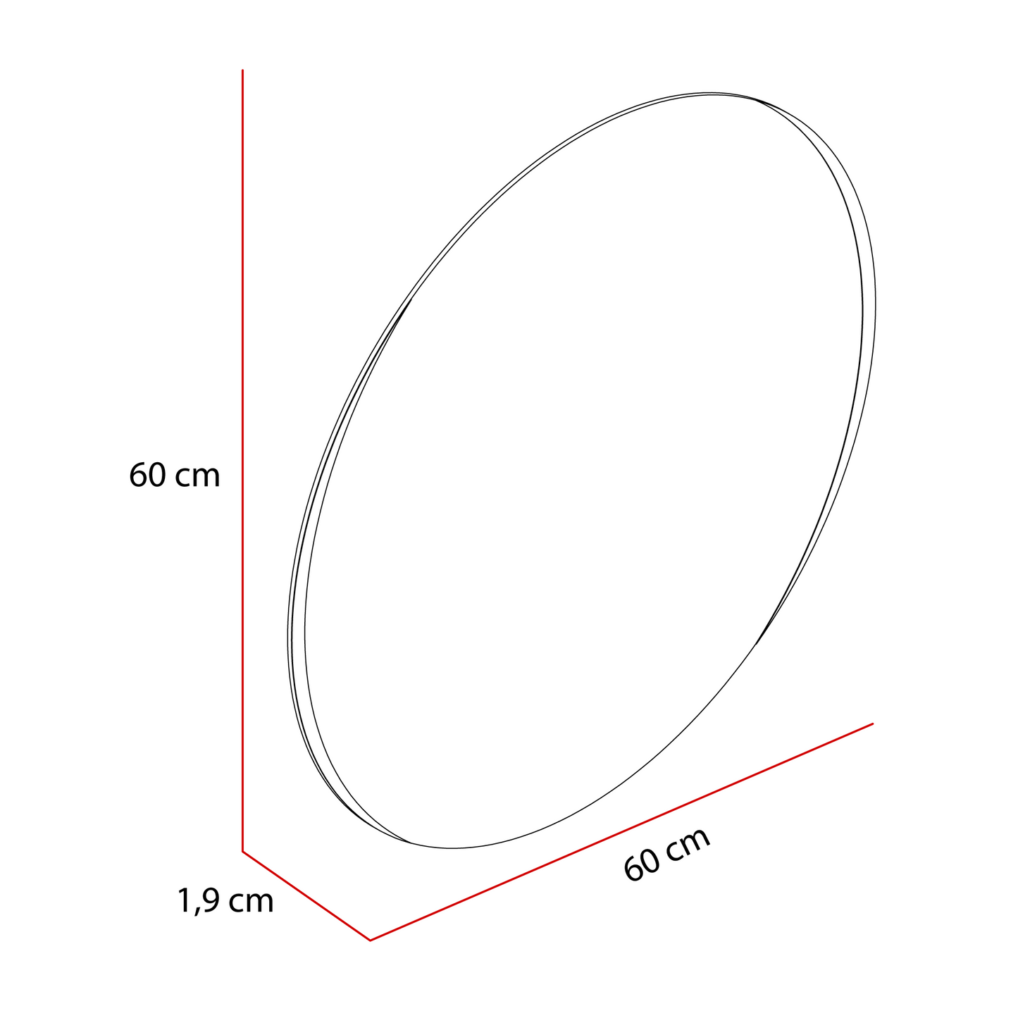 Espejo Dakota, con Forma Ovalado