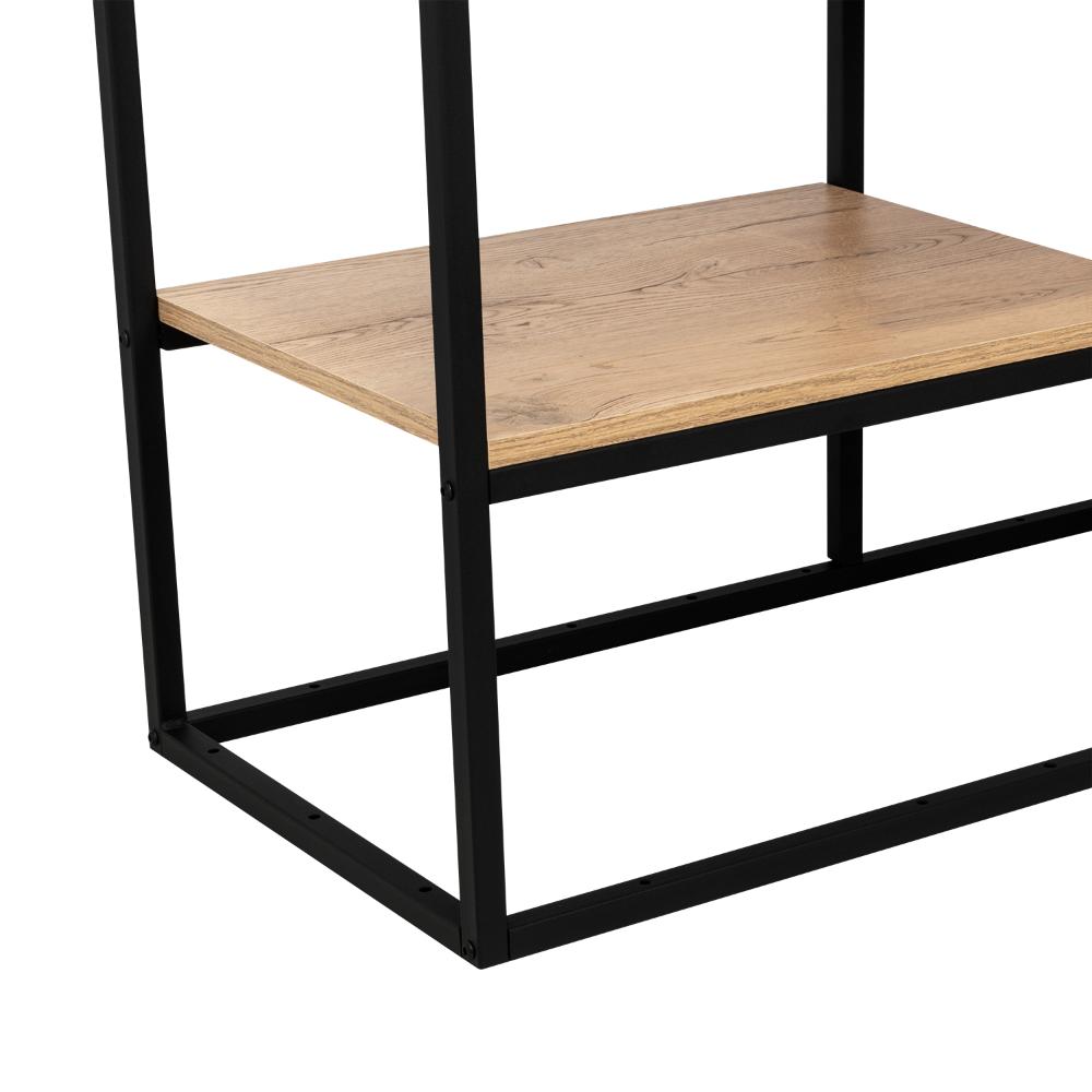 Estantería showy, Macadamia y Negro, Con entrepaños y Diseño Moderno