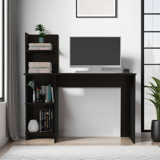 Escritorio Vilna, Wengue, con Cuatro Entrepaños Para Ubicar Elementos de Estudio