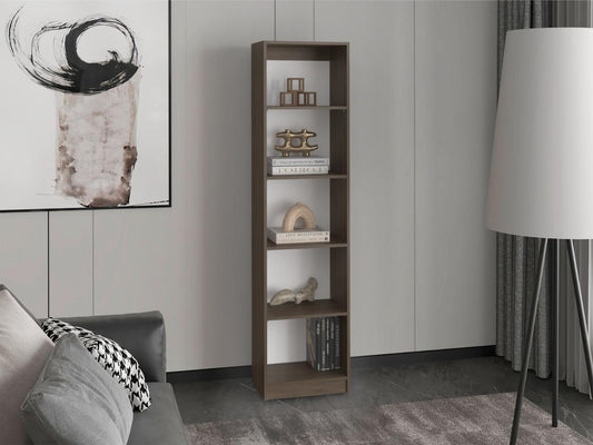 Biblioteca Home Estante E2, Milan y Blanco Duqueza, con Cinco Entrepaños