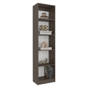 Biblioteca Home Estante E2, Milan y Blanco Duqueza, con Cinco Entrepaños