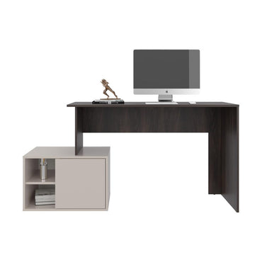 Escritorio Renens, Nogal y Capri, con Entrepaños y Cajon