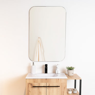 Espejo Rectangular Con Bordes Redondeados, FM Furniture