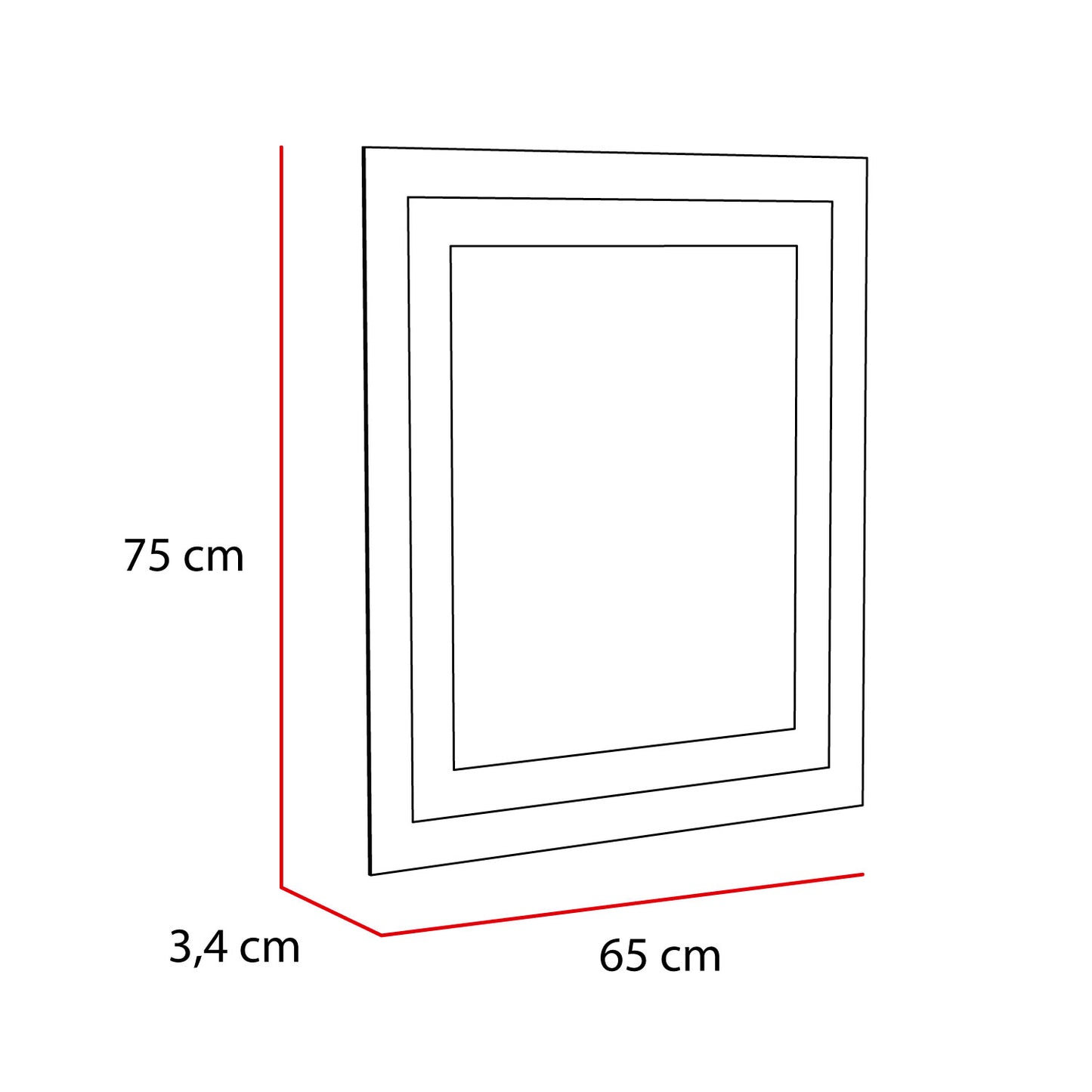 Espejo Rectangular 66, FM Furniture