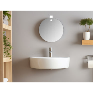 Espejo Terra, con Forma Circular, Bordes Redondeados