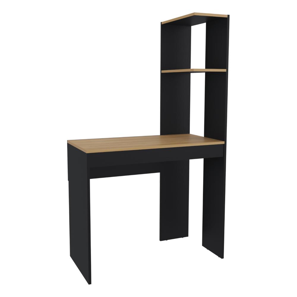 Escritorio Biblioteca, Cafe Claro Y Negro
