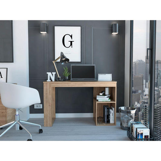 Escritorio Astana Miel, Con Varios Entrepaños