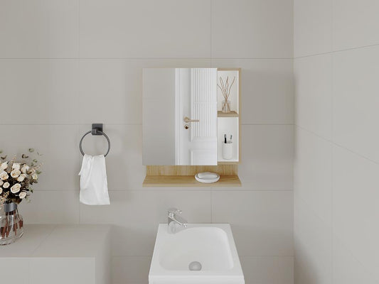 Gabinete De Baño Chloe, Fresno y Blanco