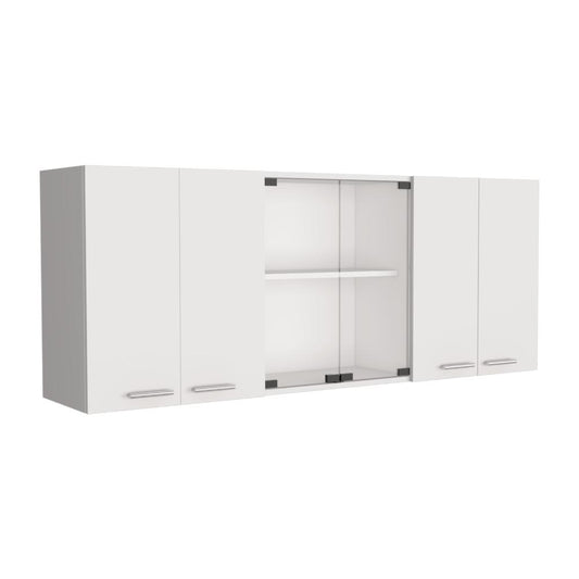 Gabinete Superior Vega, Blanco Duqueza, con amplio espacios espacios para guardar utensilios de cocina