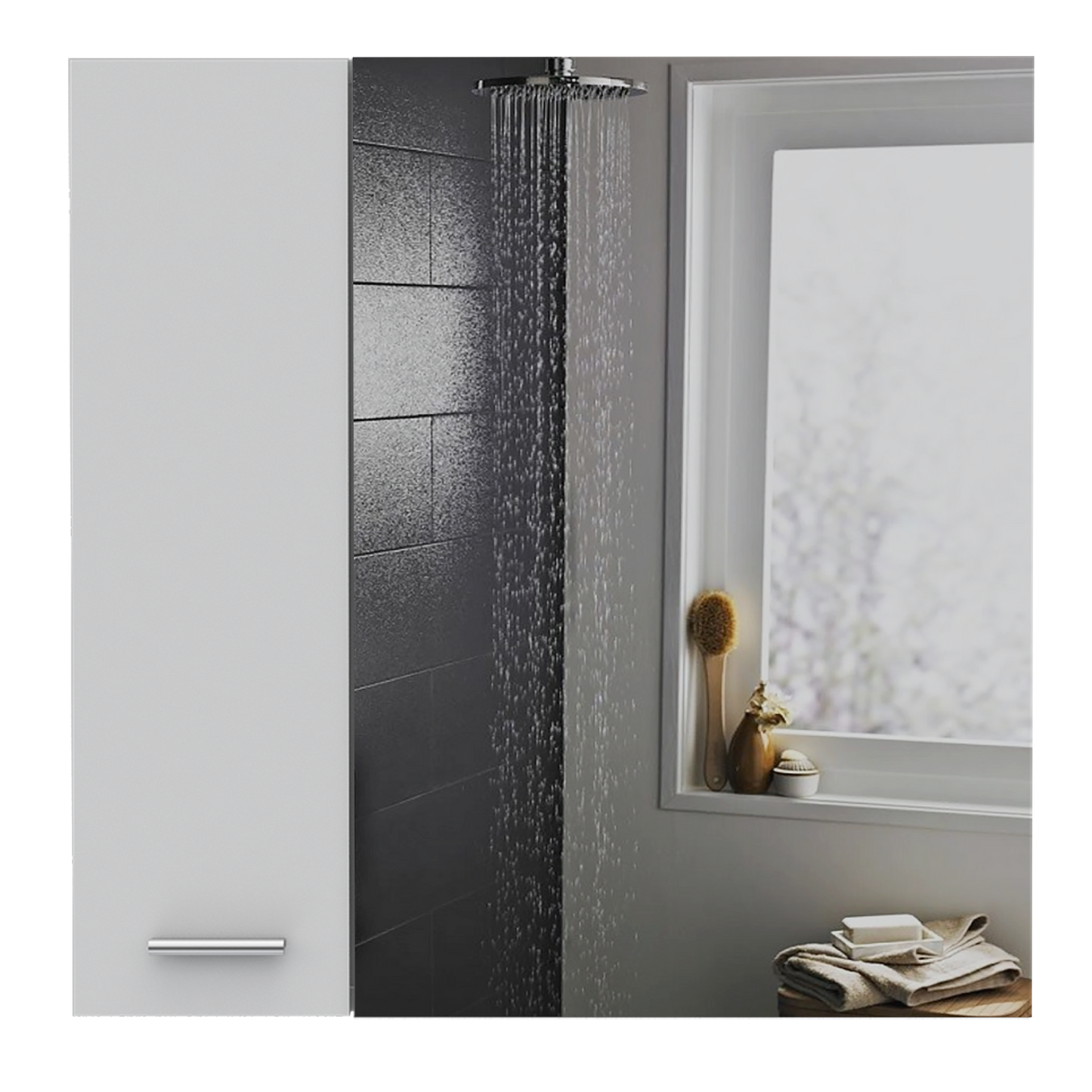 Botiquin Con Espejo Dos Puertas FM 015B, Blanco