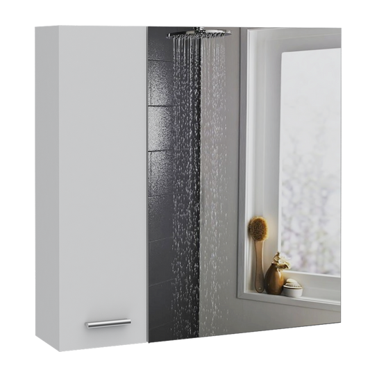 Botiquin Con Espejo Dos Puertas FM 015B, Blanco