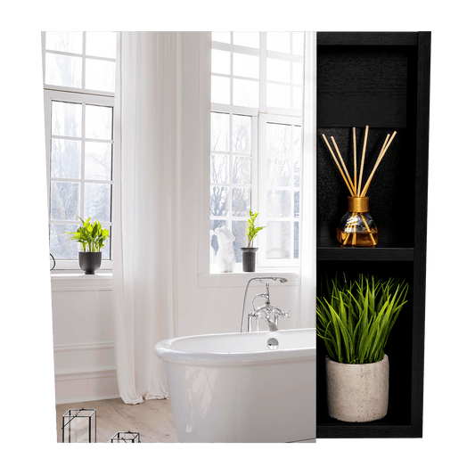 Botiquin Con Espejo Una Puerta FM 017N, Negro