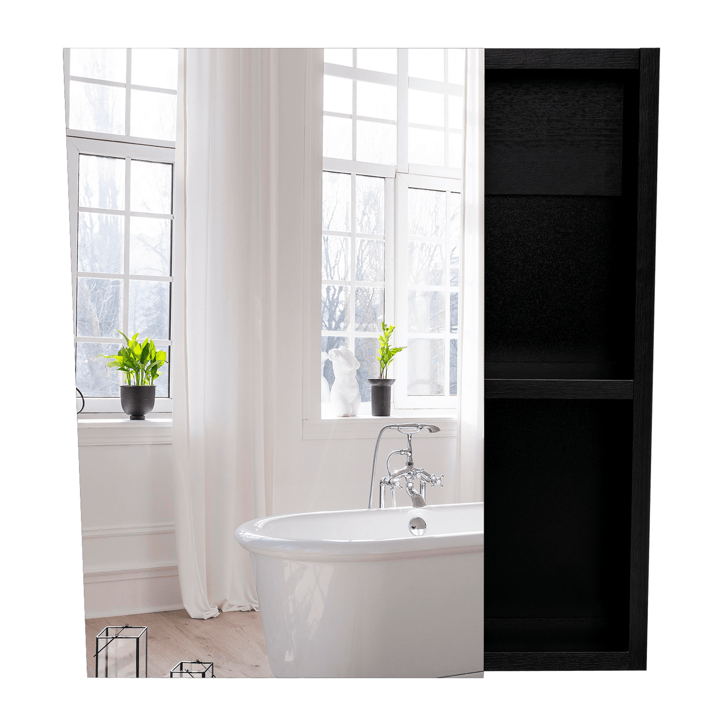 Gabinete de Baño Labell, Wengue, con Puerta y Entrepaños