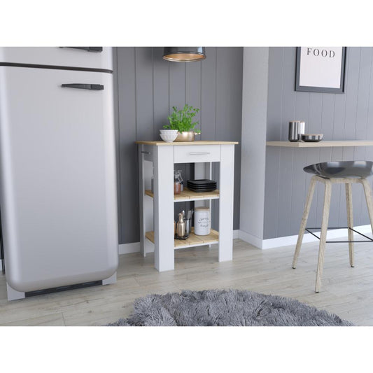 Isla De Cocina Un Cajon, FM Furniture 006B Blanco