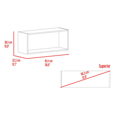 Gabinete Auxiliar Tenay, Blanco Duqueza, con espacio de almacenamiento