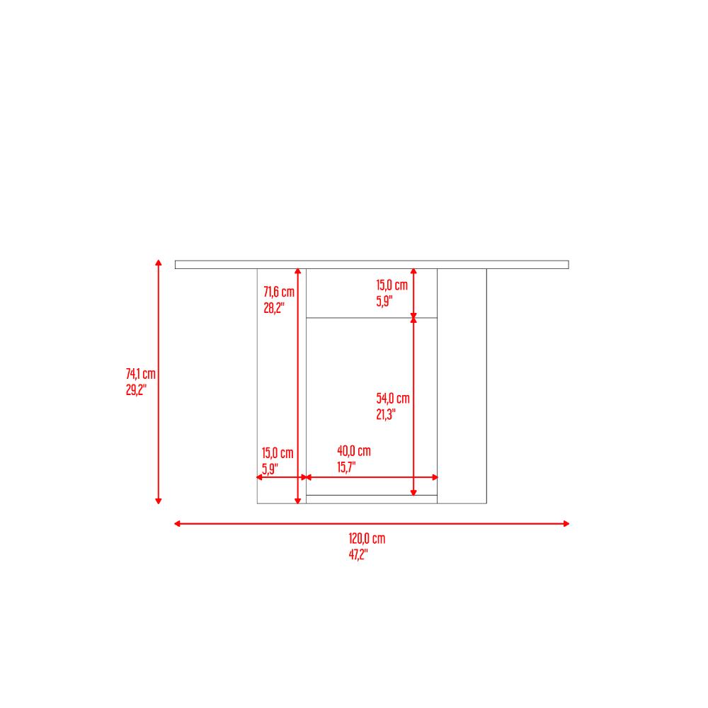 Comedor Volder, Roble Gris, con Amplia Superficie