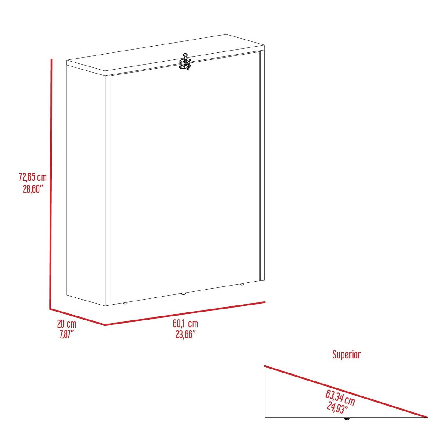 Escritorio Plegable Klapar, Ceniza
