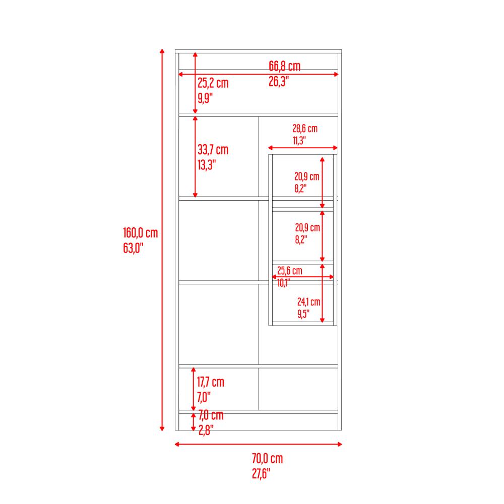 Despensa Varese, Fresno Europeo y Blanco, con dos puertas y cuatro entrepaños
